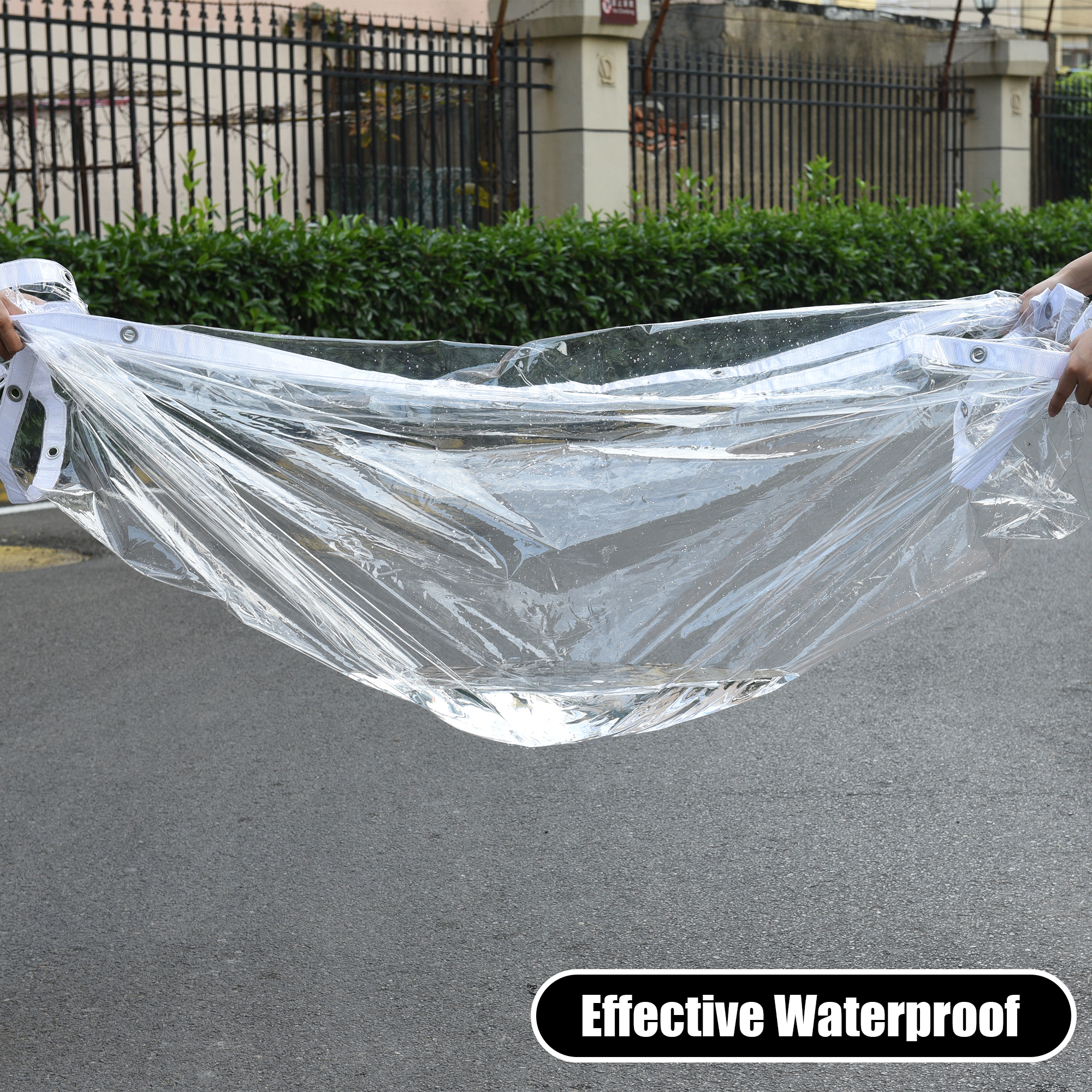 Transparente Plane 2x7m Mit Ösen - Wasserdichte Abdeckplane Für Garten & Terrasse